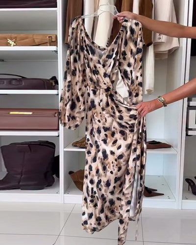 Maiya｜プリントVネックセクシードレス