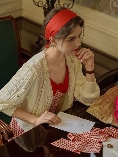 Miyako｜Vネック ニットカーディガン