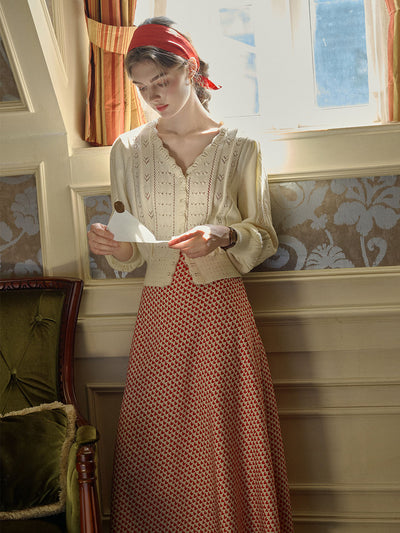 Miyako｜Vネック ニットカーディガン