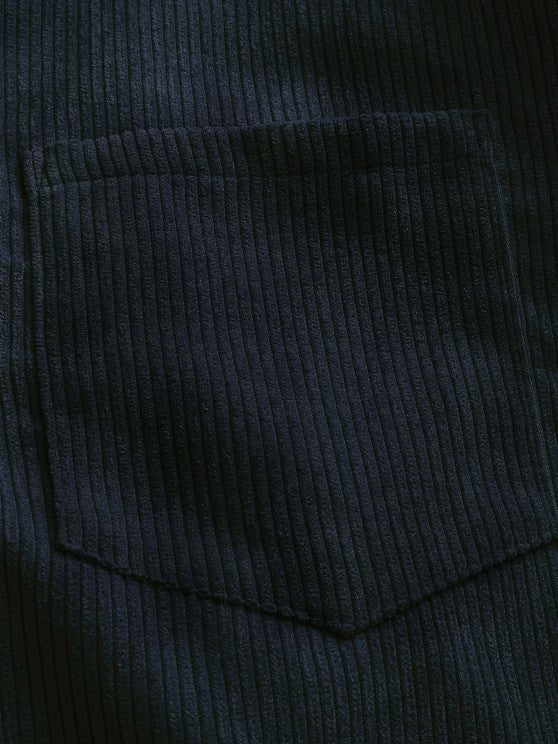 Hitoshi｜メンズ ハーフボタン コーデュロイ 長袖シャツ