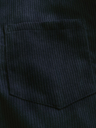 Hitoshi｜メンズ ハーフボタン コーデュロイ 長袖シャツ