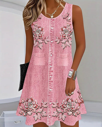 Miho | ノースリーブデニム風ドレス