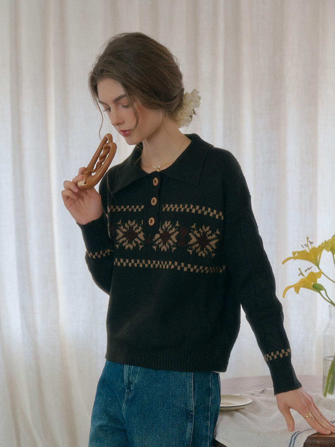 Miyu｜スノーフレーク フェアアイル ニットセーター