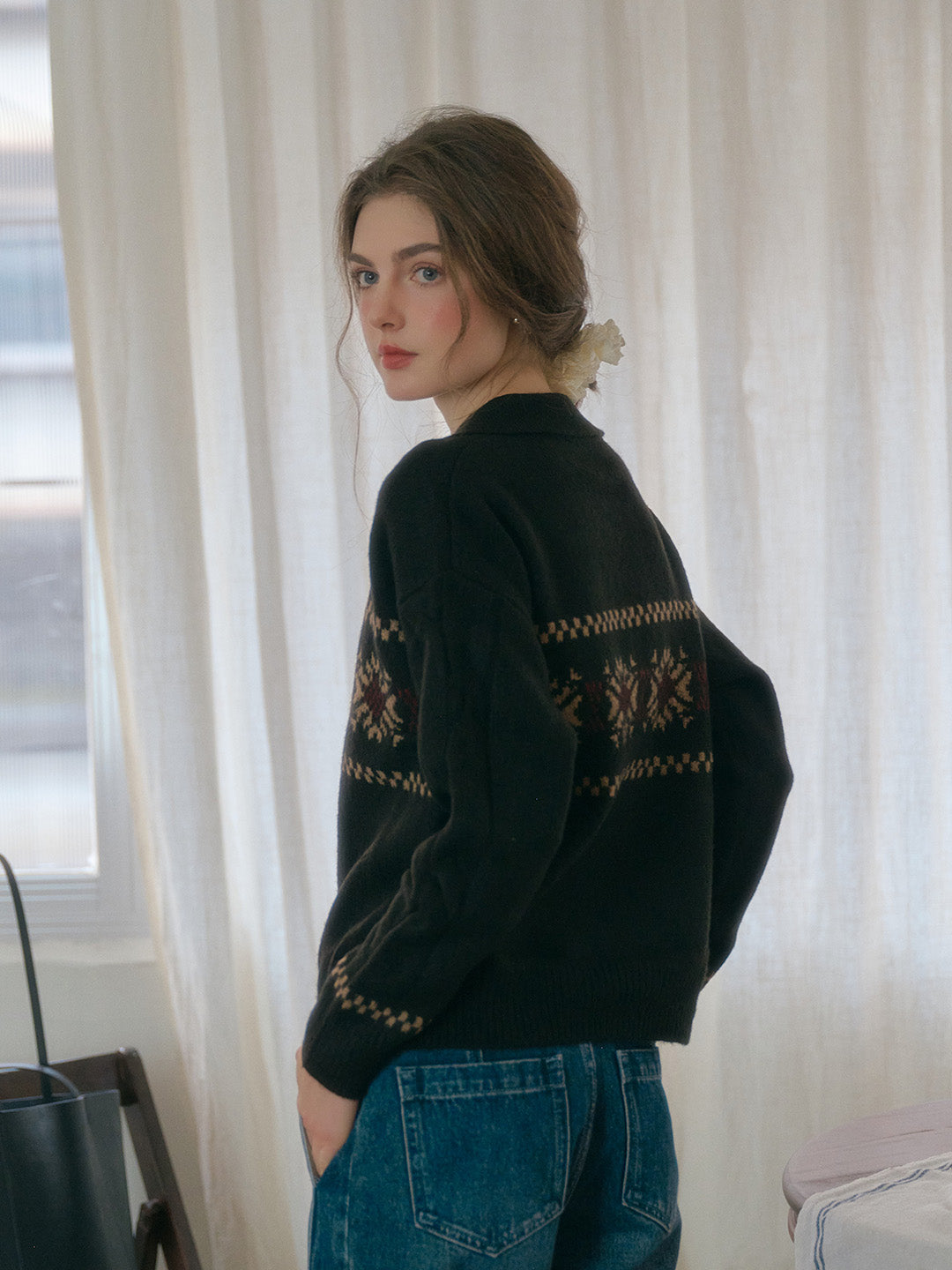 Miyu｜スノーフレーク フェアアイル ニットセーター