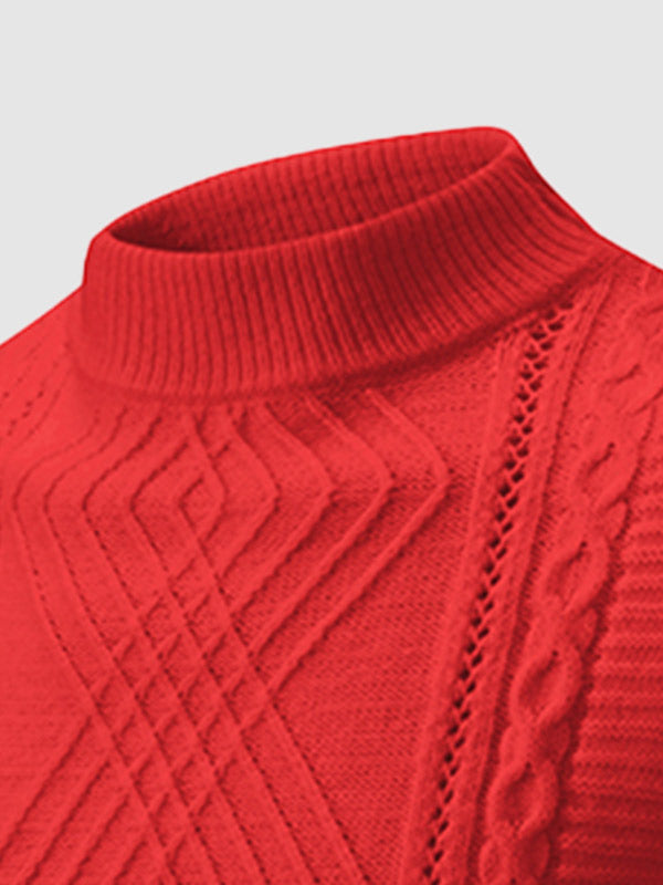 Kota｜メンズ スリムフィット スタンドカラー セーター