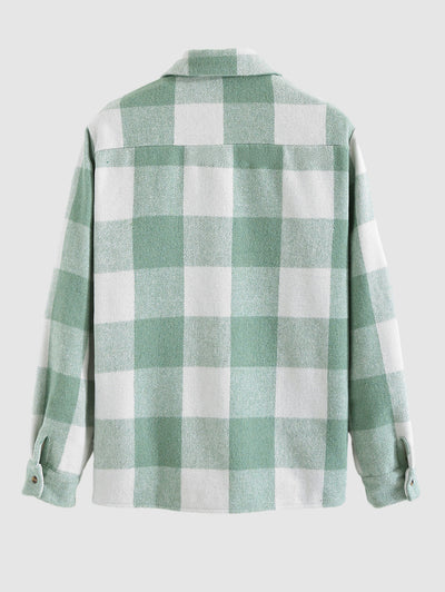 Kentaro｜メンズ チェック柄 ボタンアップ シャツジャケット