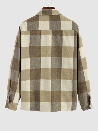 Kentaro｜メンズ チェック柄 ボタンアップ シャツジャケット