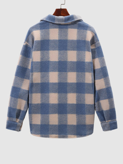 Keiji ｜メンズ チェック柄 ウール混 シャツジャケット