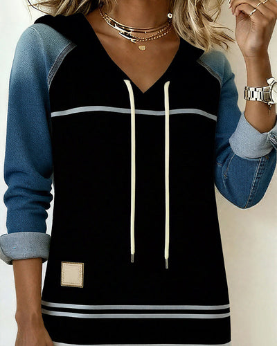 Honami | ストライプフード付きドレス（カラー混合）