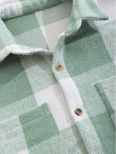 Kentaro｜メンズ チェック柄 ボタンアップ シャツジャケット