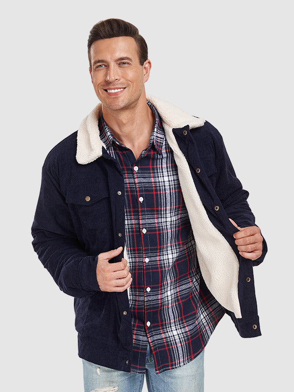 Kiyoshi｜メンズ コーデュロイ 裏フリース ジャケット