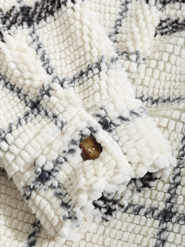 Isamu｜メンズ ヴィンテージチェック フリースラペルジャケット