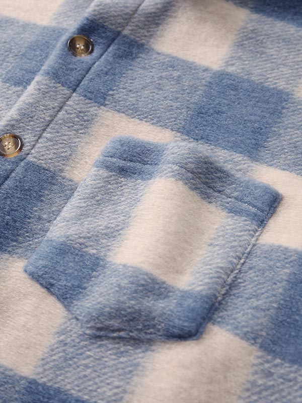 Keiji ｜メンズ チェック柄 ウール混 シャツジャケット