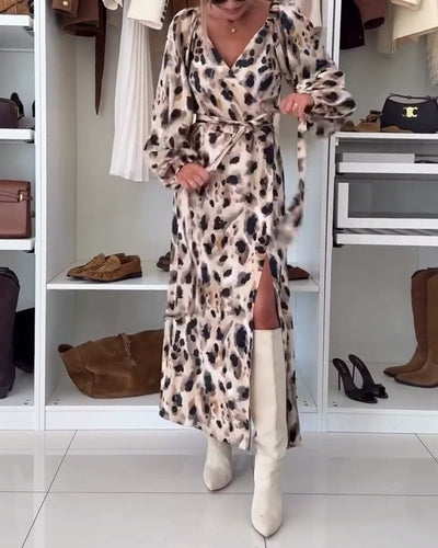 Maiya｜プリントVネックセクシードレス