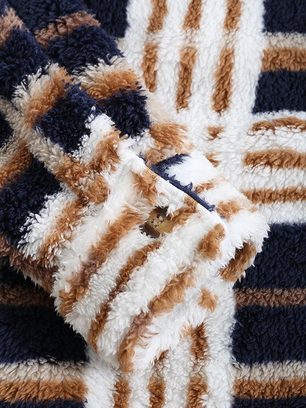 Manabu｜メンズ クラシック チェック フリース ラペル ジャケット