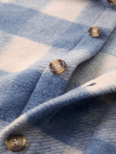 Keiji ｜メンズ チェック柄 ウール混 シャツジャケット