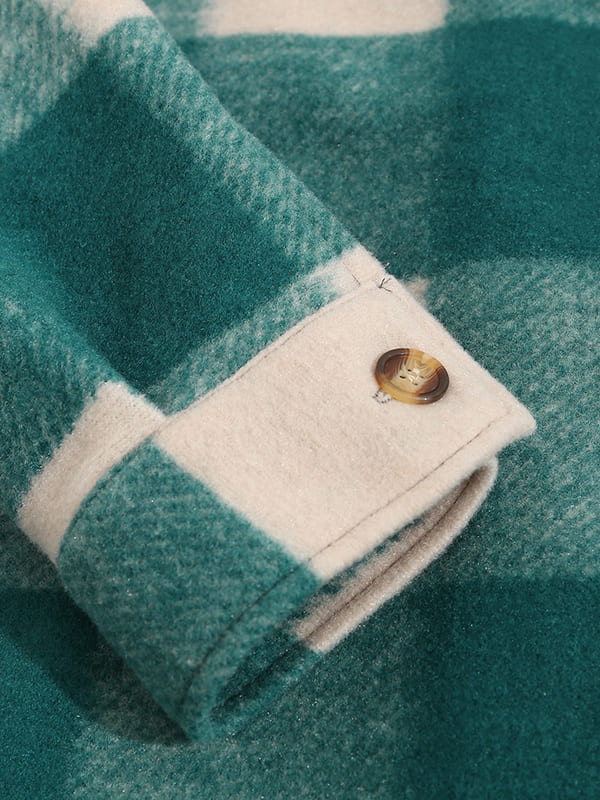 Keiji ｜メンズ チェック柄 ウール混 シャツジャケット