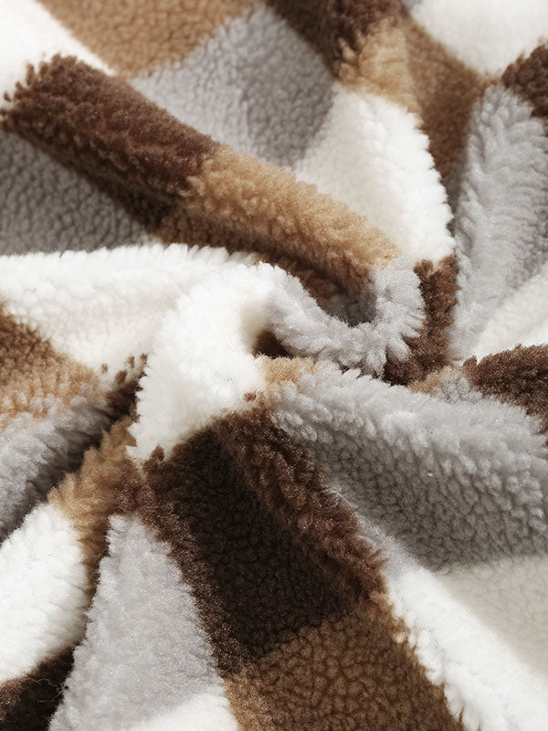 Hotaka｜メンズ クラシックチェック フェイクファージャケット