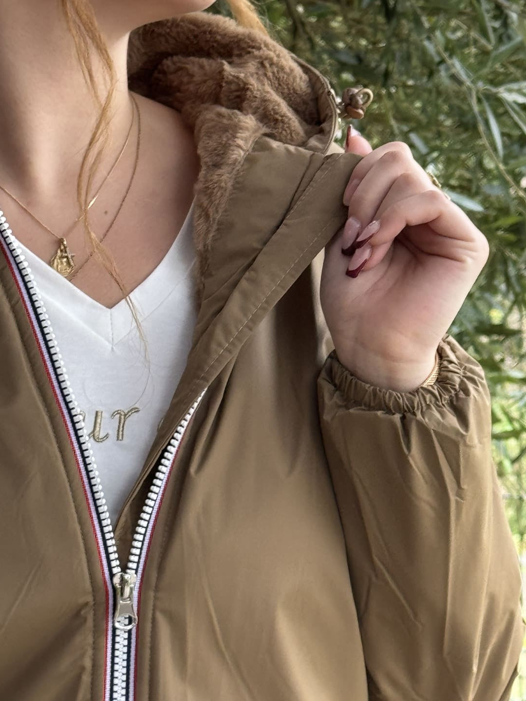 Megumi｜キャメルジップアップバイカージャケット