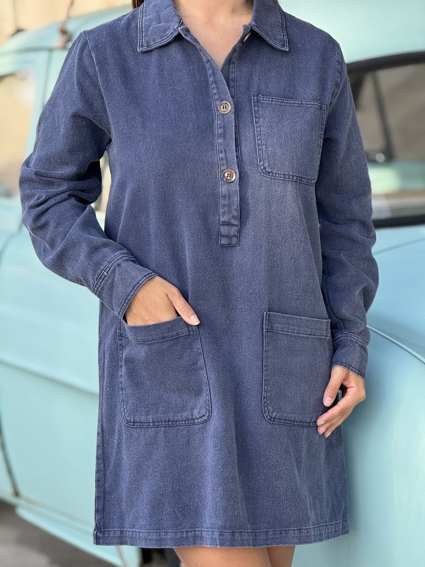 Mayu｜長袖デニムワンピース