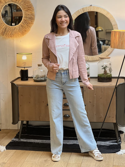 Mayumi｜キャメルジップアップバイカージャケット