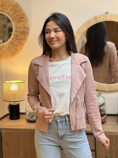 Mayumi｜キャメルジップアップバイカージャケット