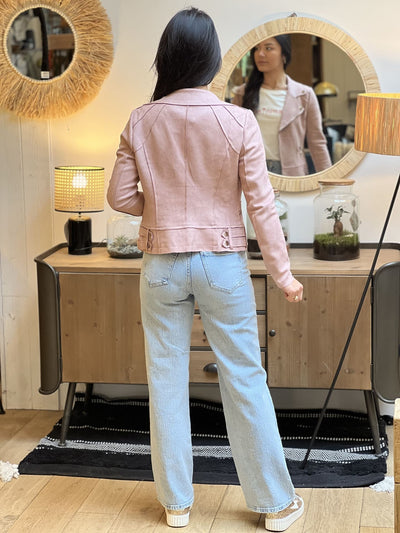 Mayumi｜キャメルジップアップバイカージャケット