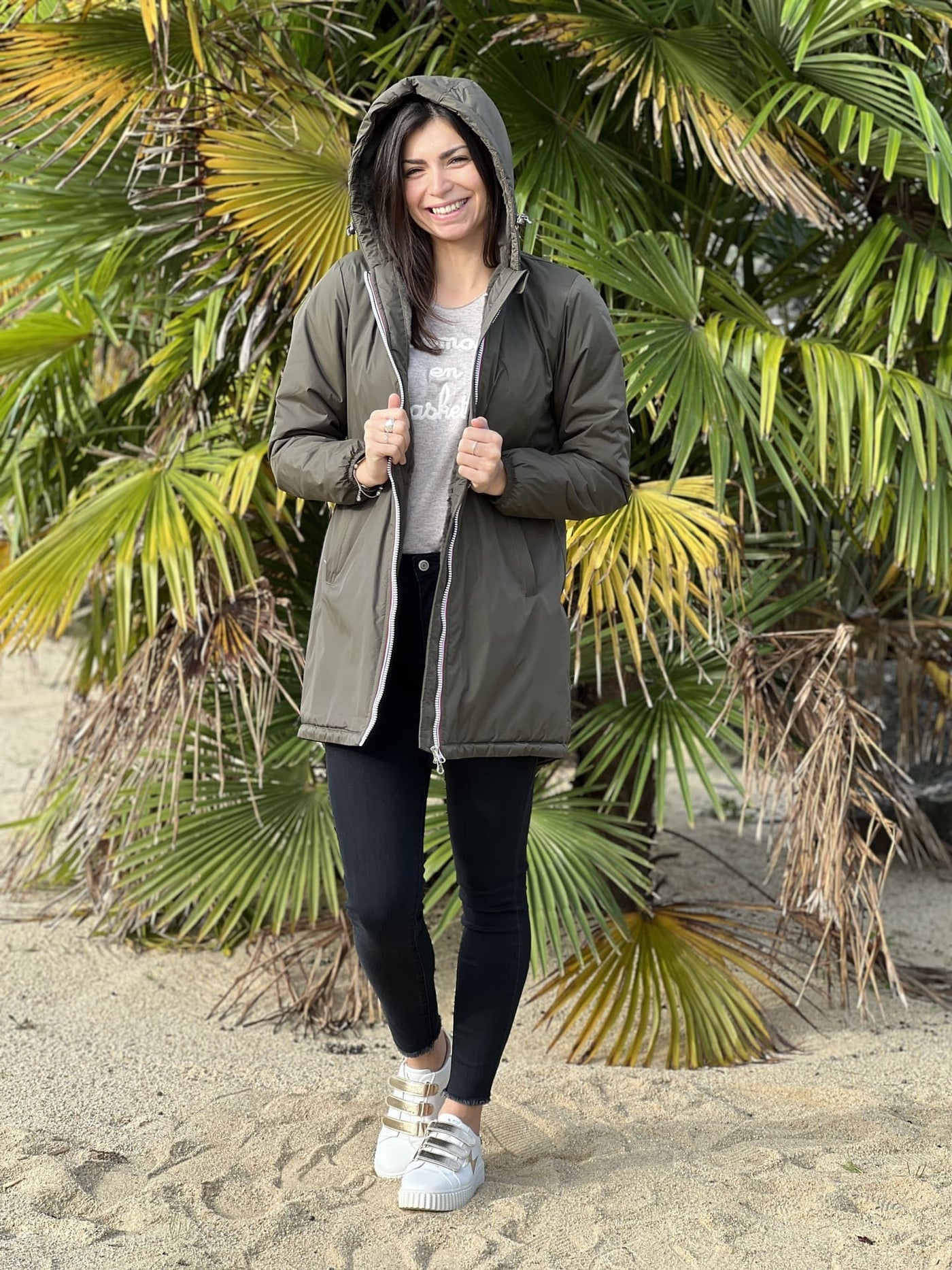 Megumi｜キャメルジップアップバイカージャケット