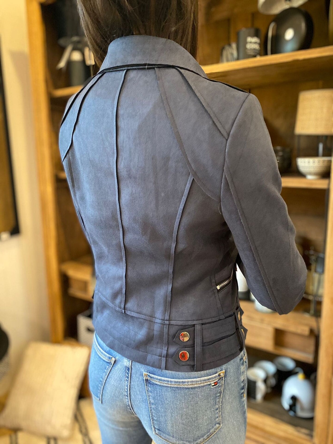 Mayumi｜キャメルジップアップバイカージャケット