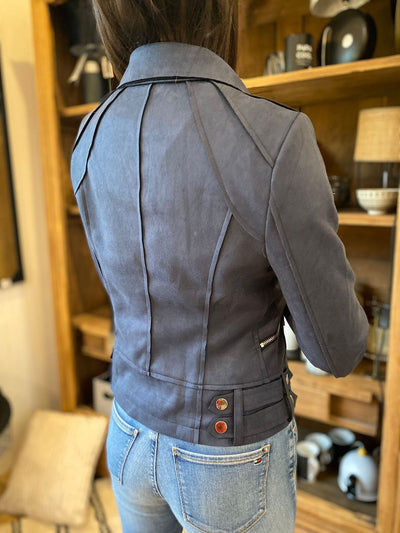 Mayumi｜キャメルジップアップバイカージャケット