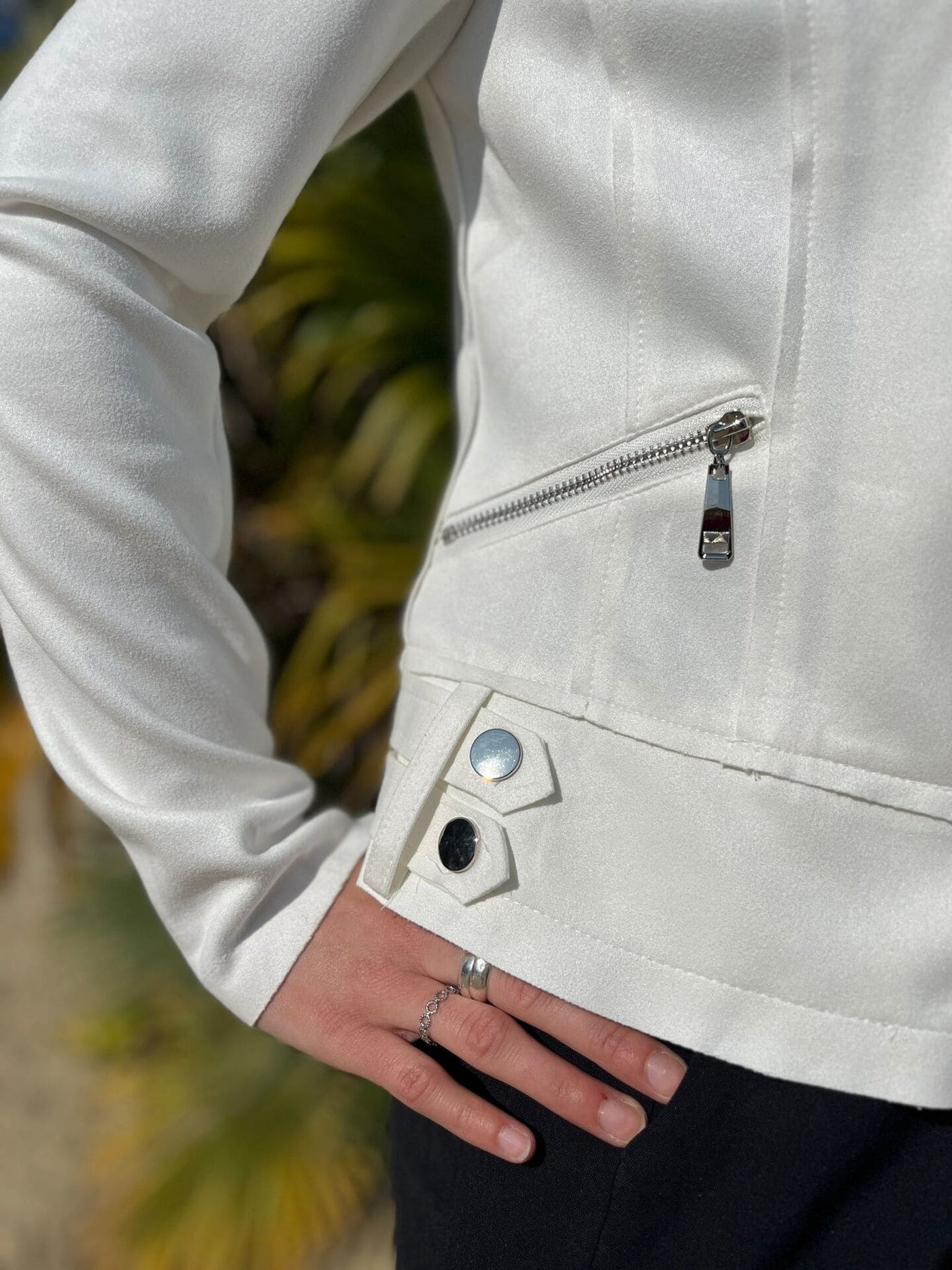 Mayumi｜キャメルジップアップバイカージャケット