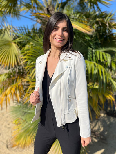 Mayumi｜キャメルジップアップバイカージャケット