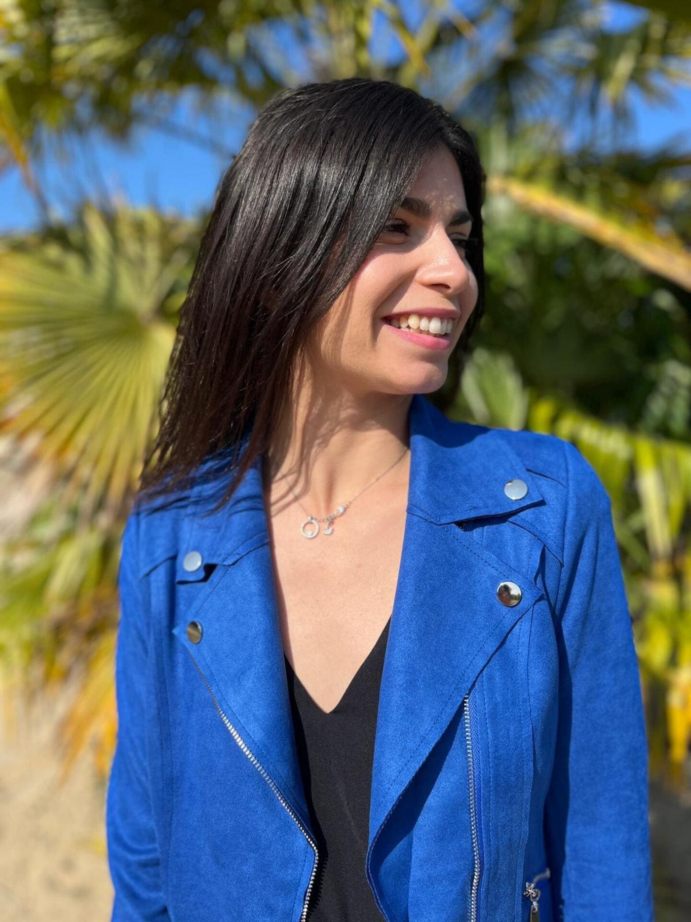 Mayumi｜キャメルジップアップバイカージャケット