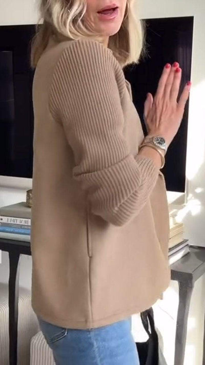 Karin | エレガントなニットスリーブブレザー