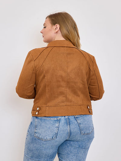 Mayumi｜キャメルジップアップバイカージャケット