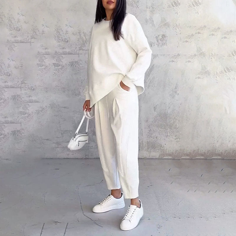 Mizue | 長袖トップスとワイドパンツの2ピースセット